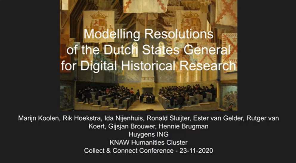 Republic lecture: Modelling Resolutions of the Dutch States General for Digital Historical Research