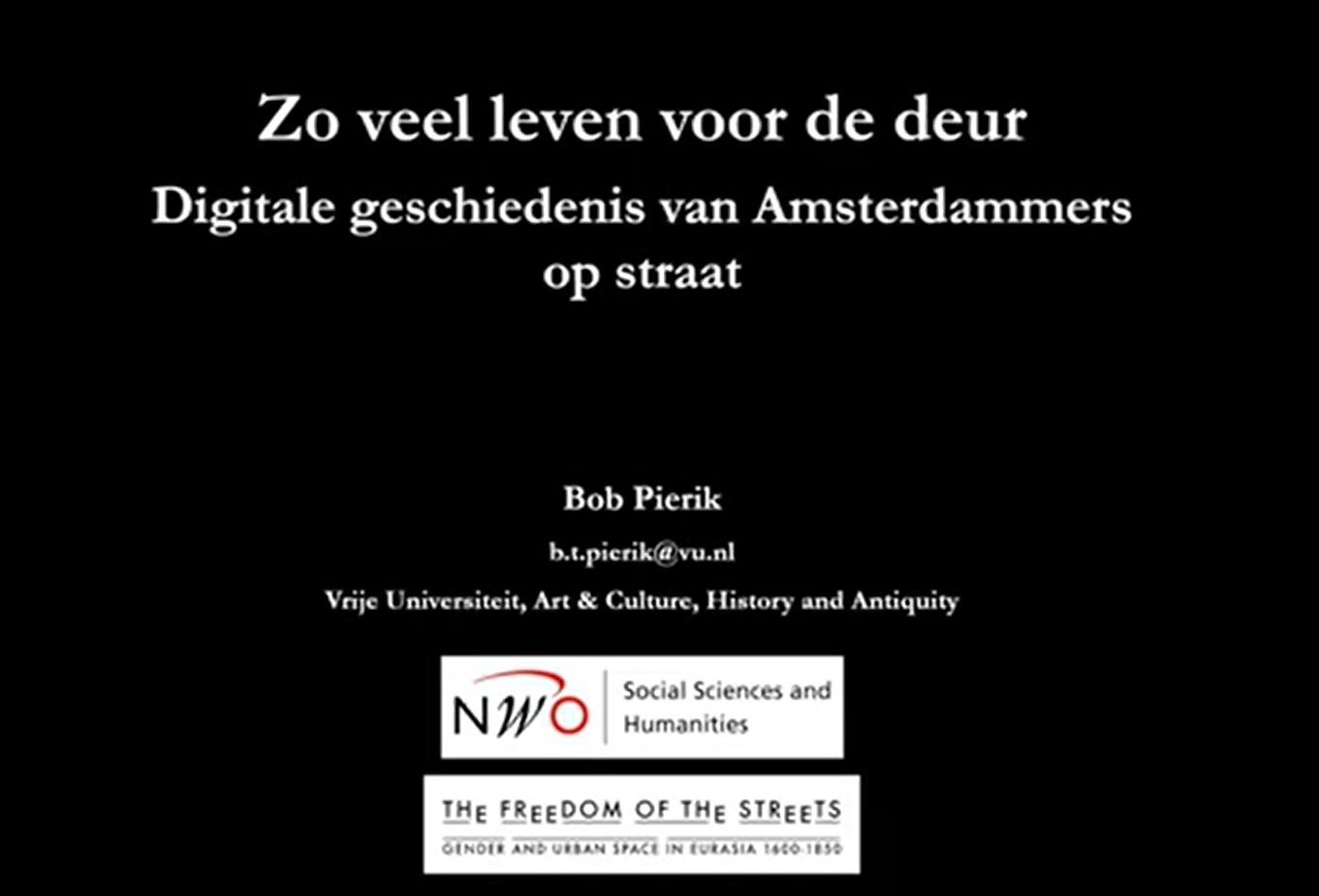 Goetgevonden-lezing: Zo veel leven voor de deur. Digitale geschiedenis van Amsterdammers op straat