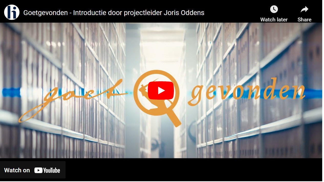 Goetgevonden: Introductie door de projectleider